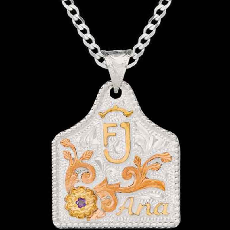 Coconut Cow Tag Necklace